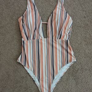 Striped One-Piece Swimsuit